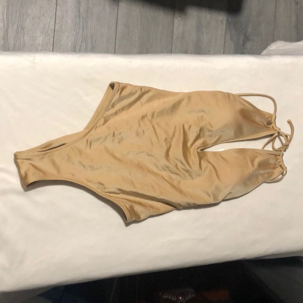 Gold one piece swimsuit